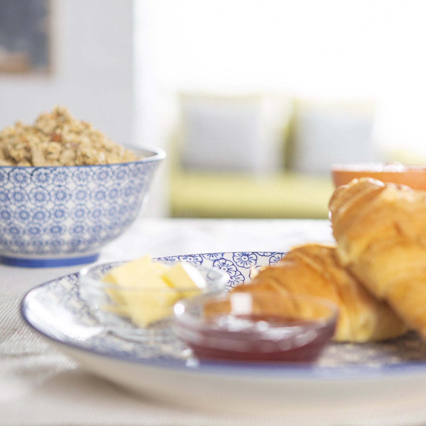 25.5cm Hand Printed Stoneware Dinner Plate