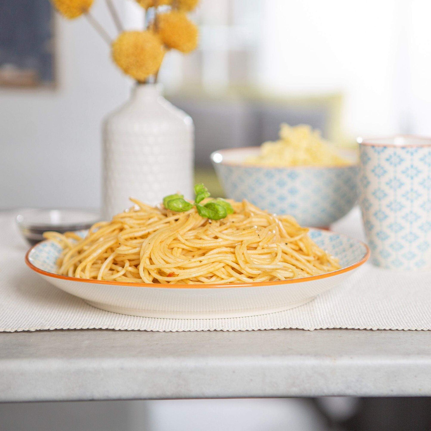 25.5cm Hand Printed Stoneware Dinner Plate