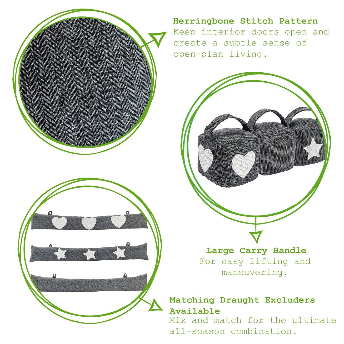 Classic Herringbone Door Stop