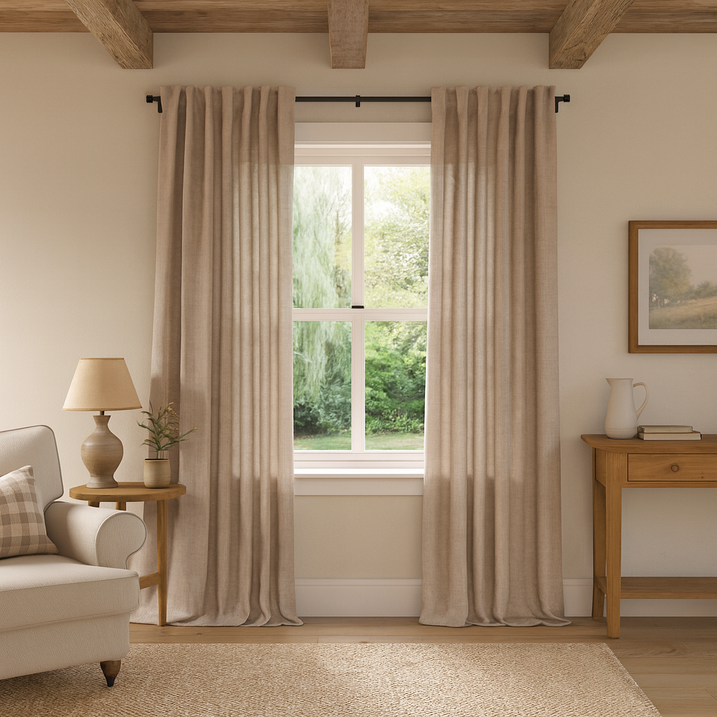 Extendable Metal Curtain Pole Kit - 77 to 150cm