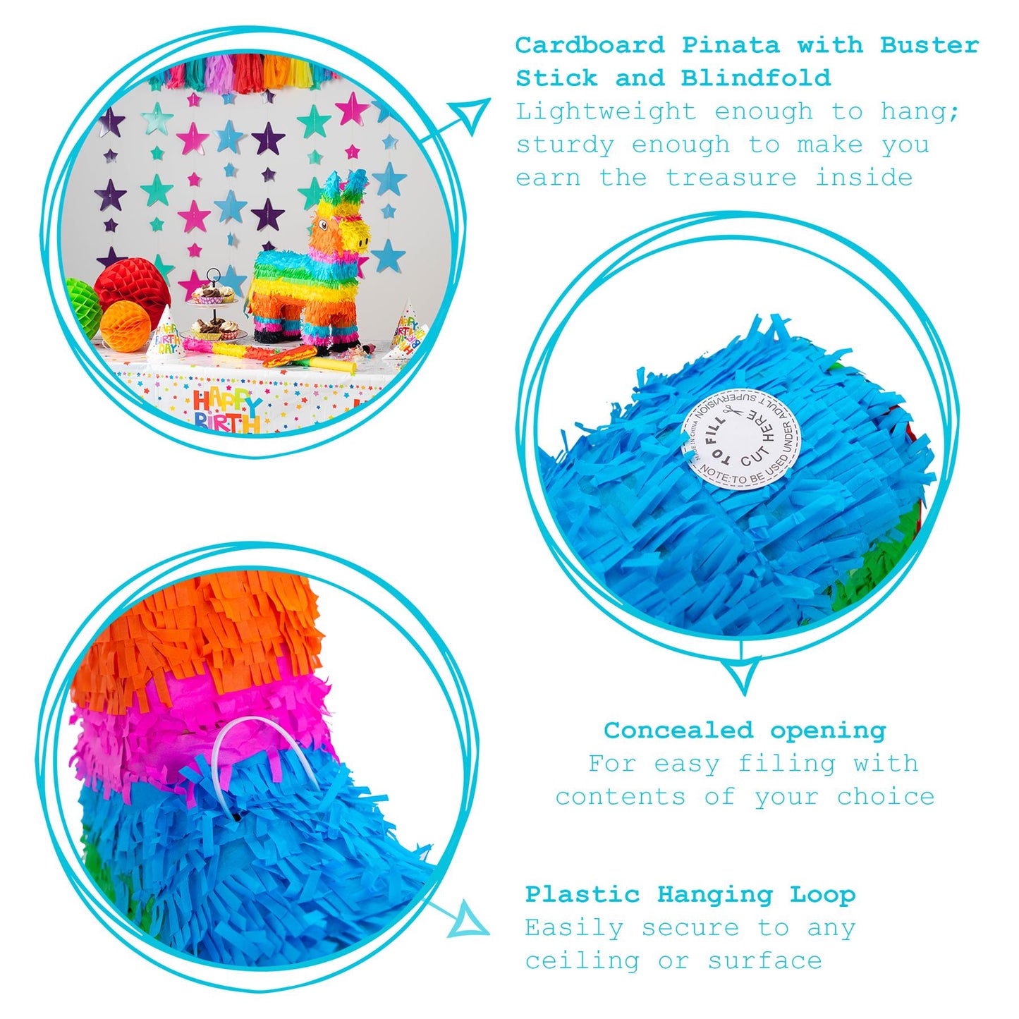 Large Donkey Pinata Party Set