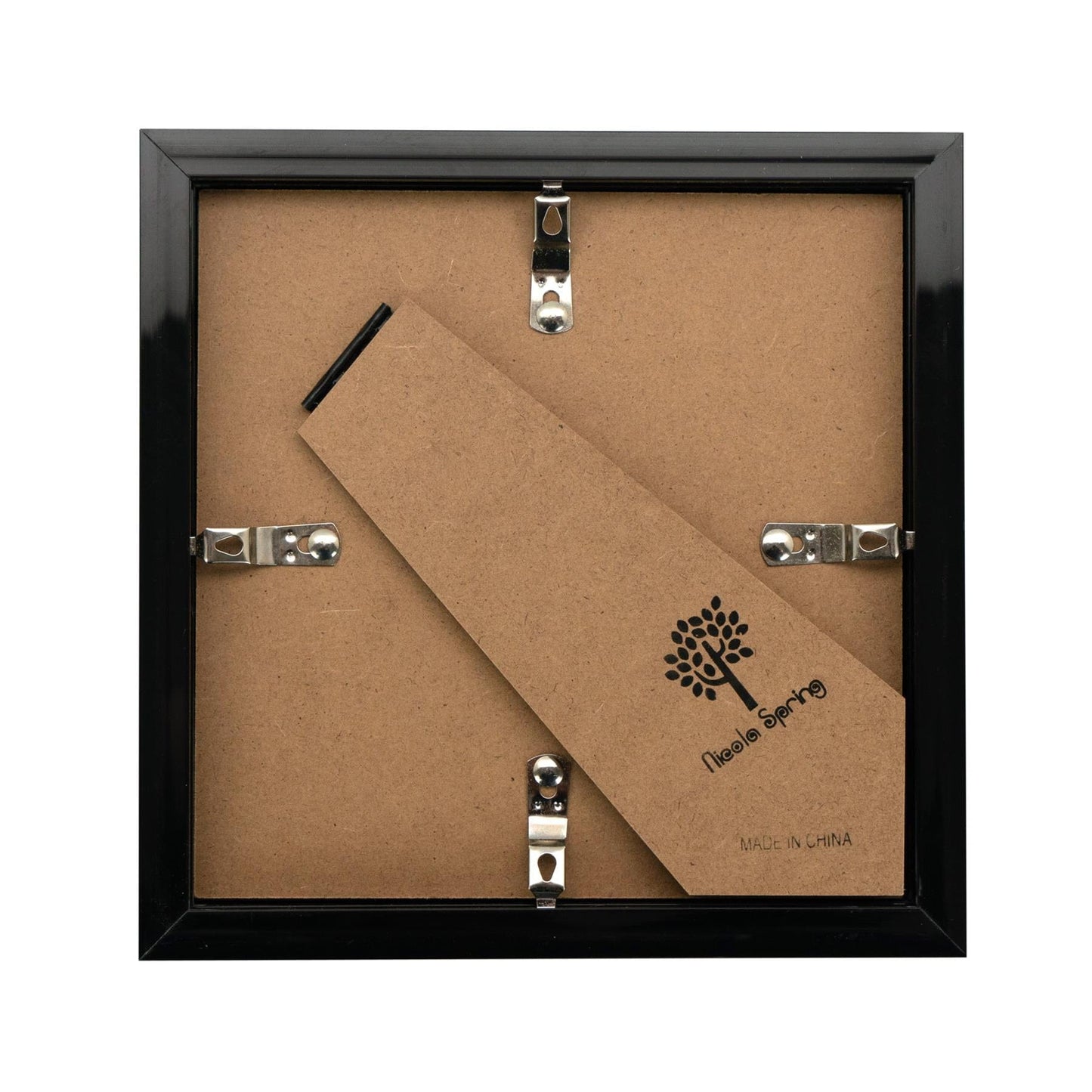 6" x 6" Black 3D Box Photo Frame - with 4" x 4" Mount