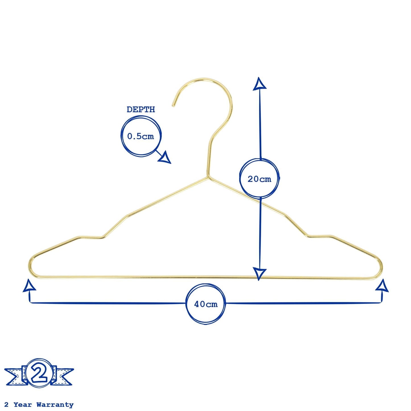 Metal Coat Hangers - Pack of 10