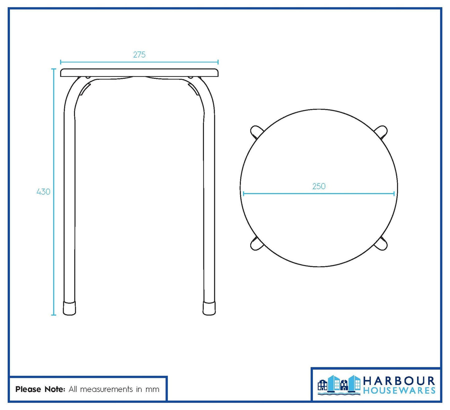Metal Stacking Stools - Pack of 6