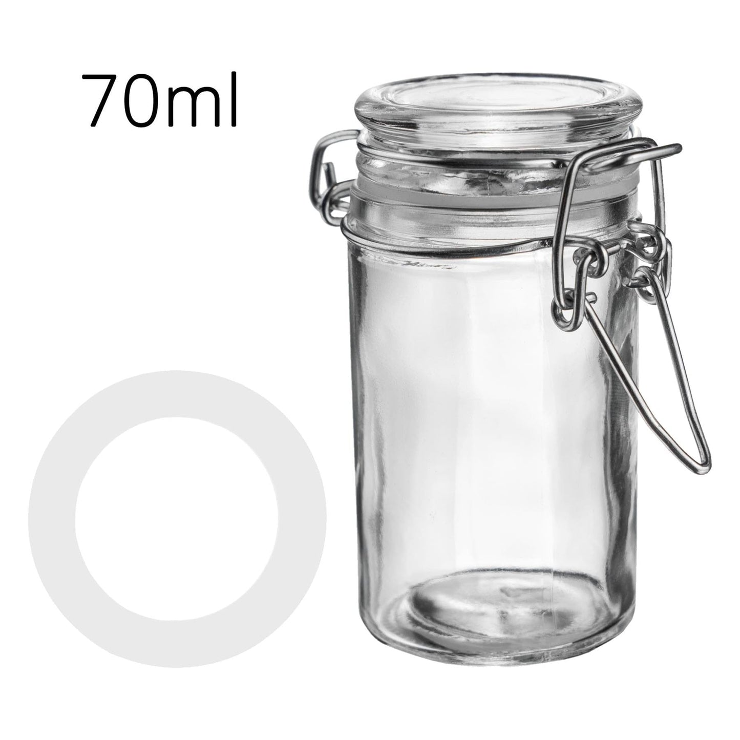 Small Glass Storage Jar Seals - Pack of Six