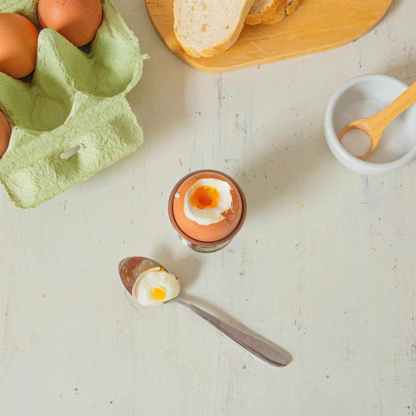 Stainless Steel Egg Cups - Pack of Six