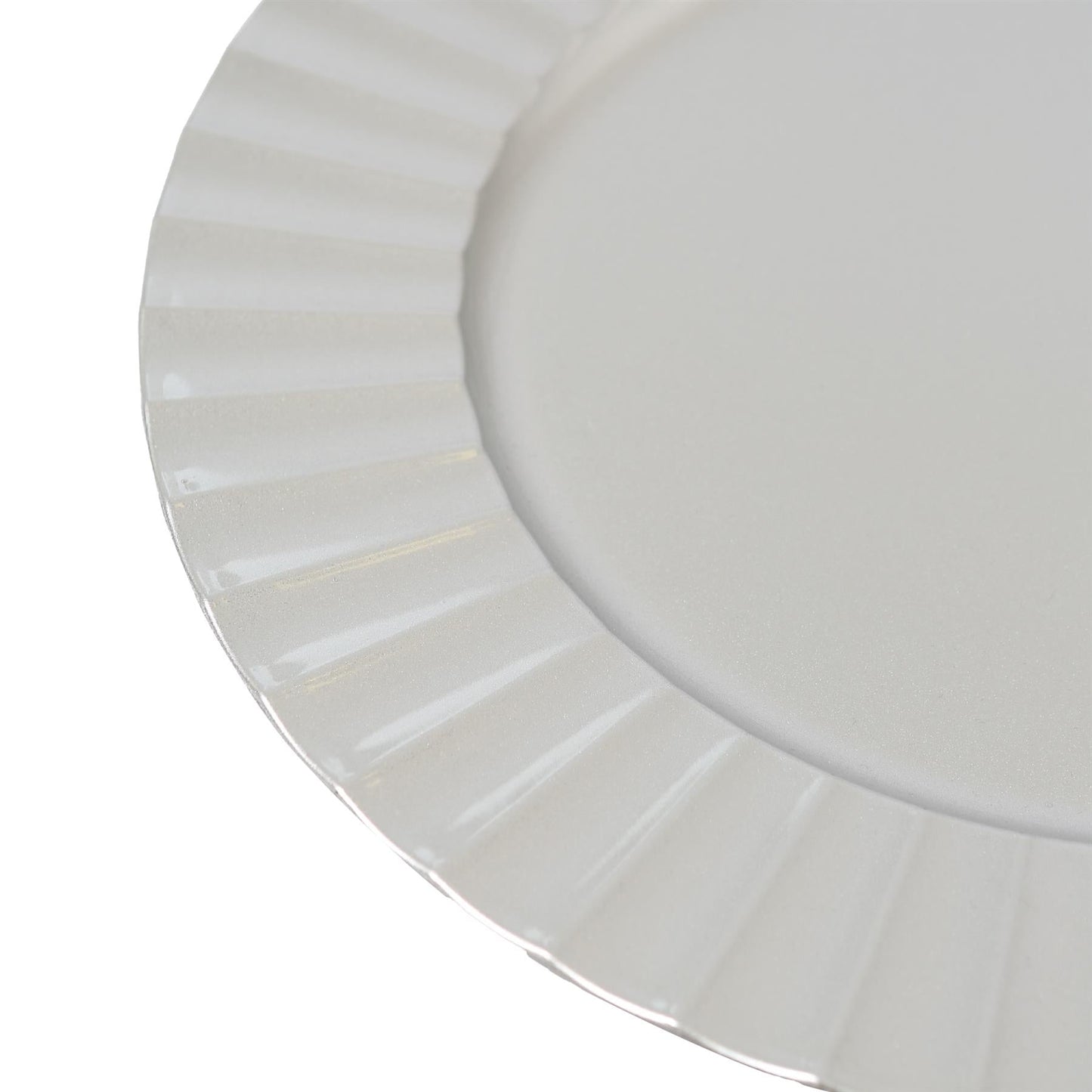 Round Fluted Charger Plates - 33cm - Pack of 6