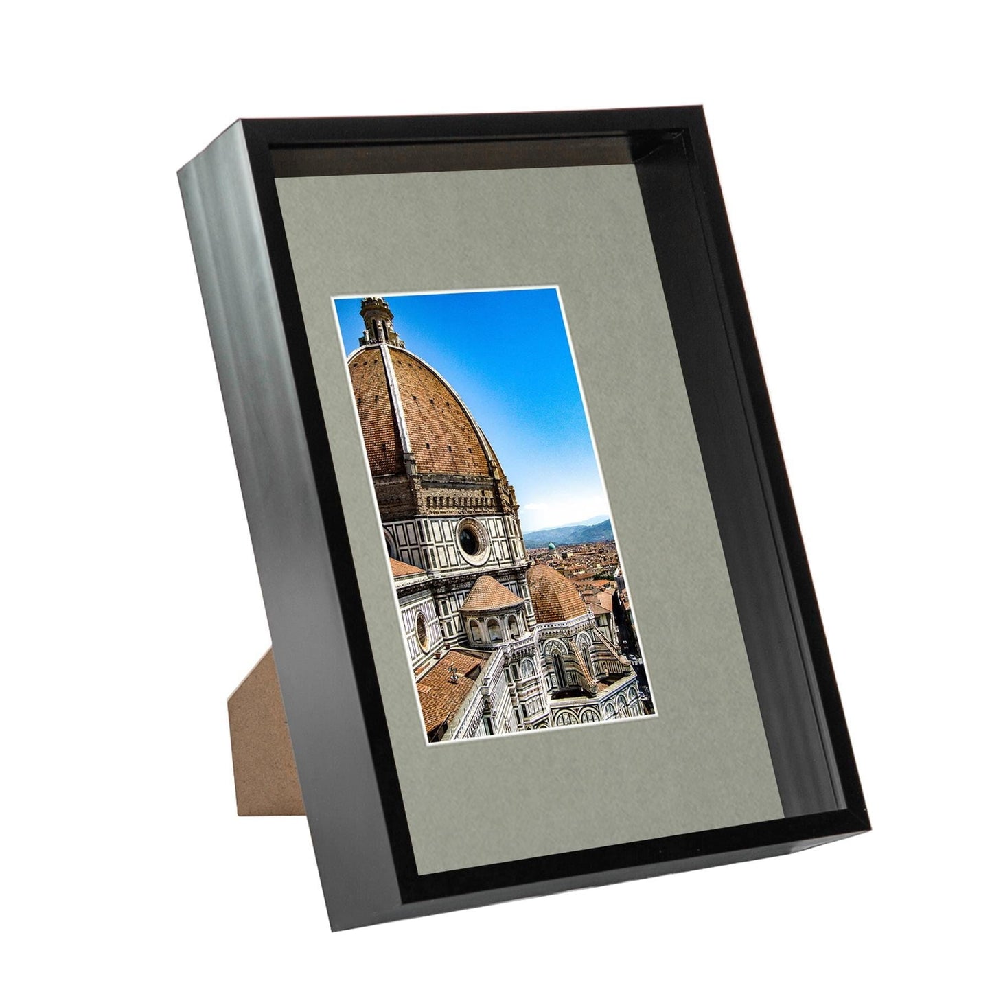 Black A4 (8" x 12") 3D Deep Box Frame with A5 Mount